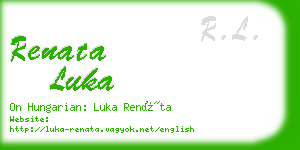 renata luka business card